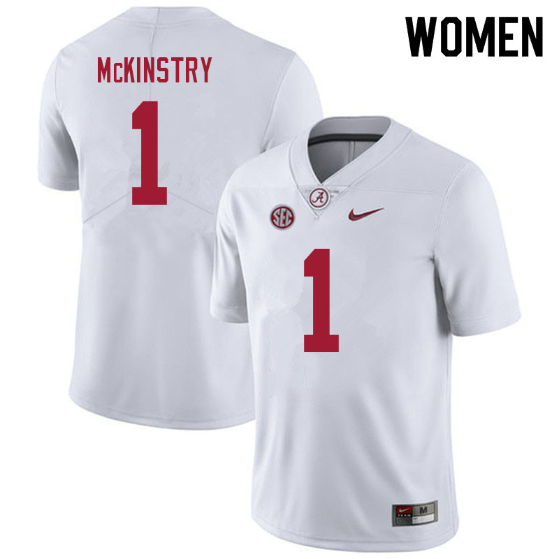 Alabama Crimson Tide Women's Kool-Aid McKinstry #1 White NCAA Nike Authentic Stitched 2021 College Football Jersey OH16N50CD